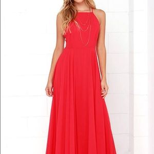 Lulu’s Mythical Kind of Love Red Maxi Dress